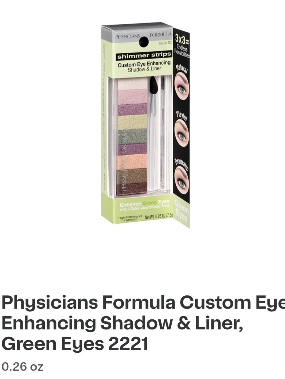 Physicians Formula for GREEN EYES Eye Shadow & Liner - Green, Purple, Gold, Pink